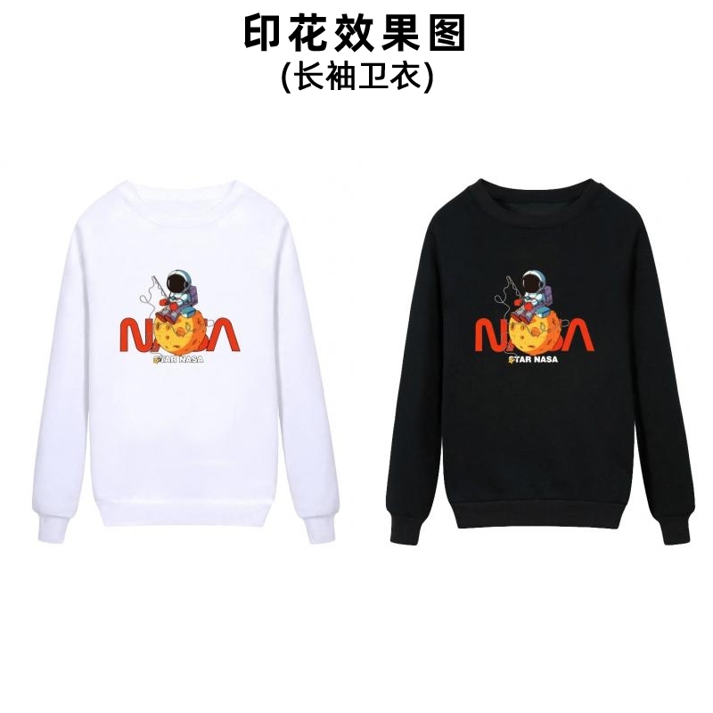 新款太空人烫画衣服宇航员印花图案男女装毕业生活动服公司logo印字加工定制烫斗烫印贴