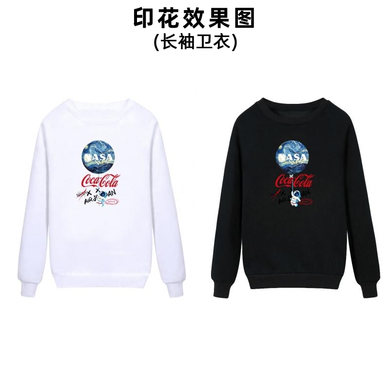 时尚NASA航天员太空人白墨烫画衣服印花图案男装女装毕业生校服领标印字加工定制熨斗烫印贴