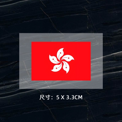 中國香港特區區旗燙畫貼 區徽燙標 衣服胸前logo貼 現貨