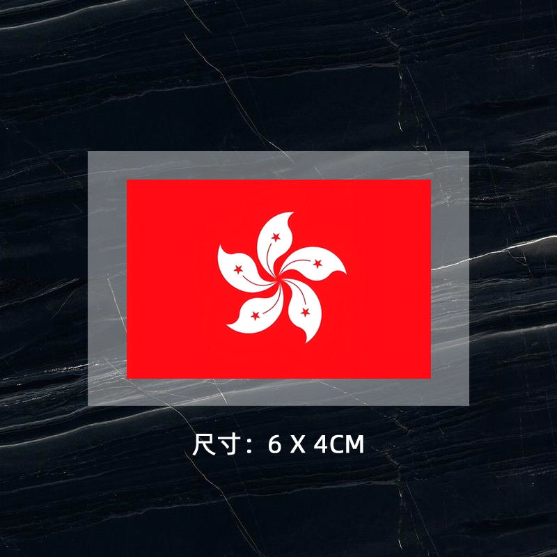 中國香港特區區旗燙畫貼 區徽燙標 衣服胸前logo貼 現貨