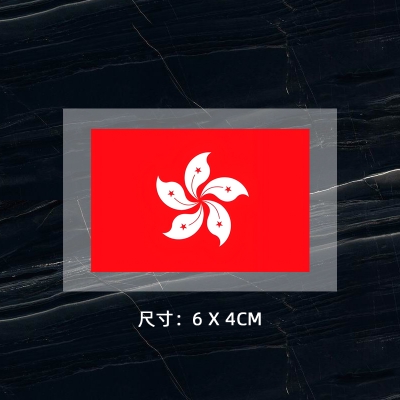 中國香港特區區旗燙畫貼 區徽燙標 衣服胸前logo貼 現貨