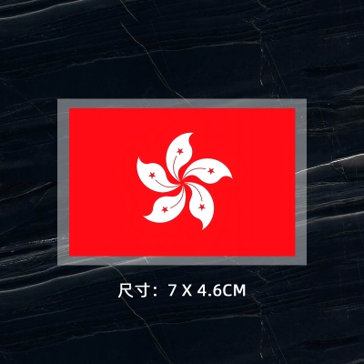 中國香港特區區旗燙畫貼 區徽燙標 衣服胸前logo貼 現貨