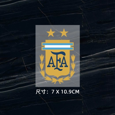 阿根廷隊徽 球衣隊標 熱轉(zhuǎn)印燙標 衣服logo貼標 燙畫貼