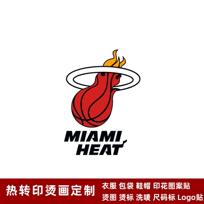 邁阿密熱隊徽 球衣隊標 運動服logo貼 熱轉印燙標 燙圖