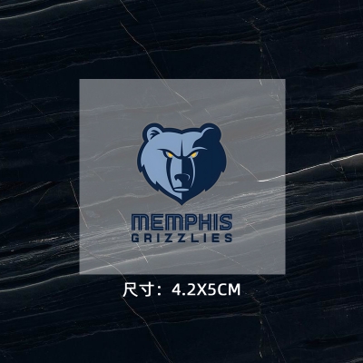 灰熊隊徽 球衣隊標 運動服logo貼 熱轉印燙標 燙圖