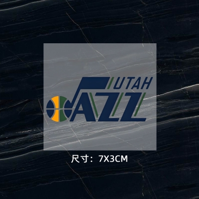 爵士隊徽 球衣隊標 運動服logo貼 熱轉印燙標 燙圖