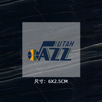 爵士隊徽 球衣隊標 運動服logo貼 熱轉印燙標 燙圖