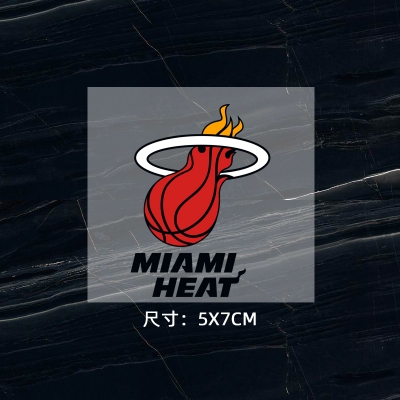邁阿密熱隊徽 球衣隊標 運動服logo貼 熱轉印燙標 燙圖