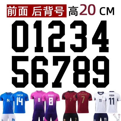 Jersey ball number numbe height 20CM DTF Heat Transfer Printing