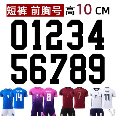 Jersey ball number numbe height 10CM DTF Heat Transfer Printing