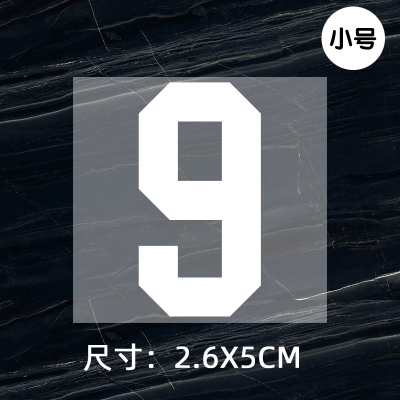 Jersey ball number numbe height 5CM DTF Heat Transfer Printing